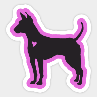 My American Hairless Terrier Heart Belongs To You Sticker